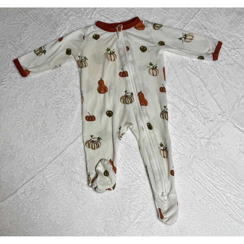 Kyte Baby Pumpkin Gourd Thanksgiving Zippy Pajamas Size 3–6 Months